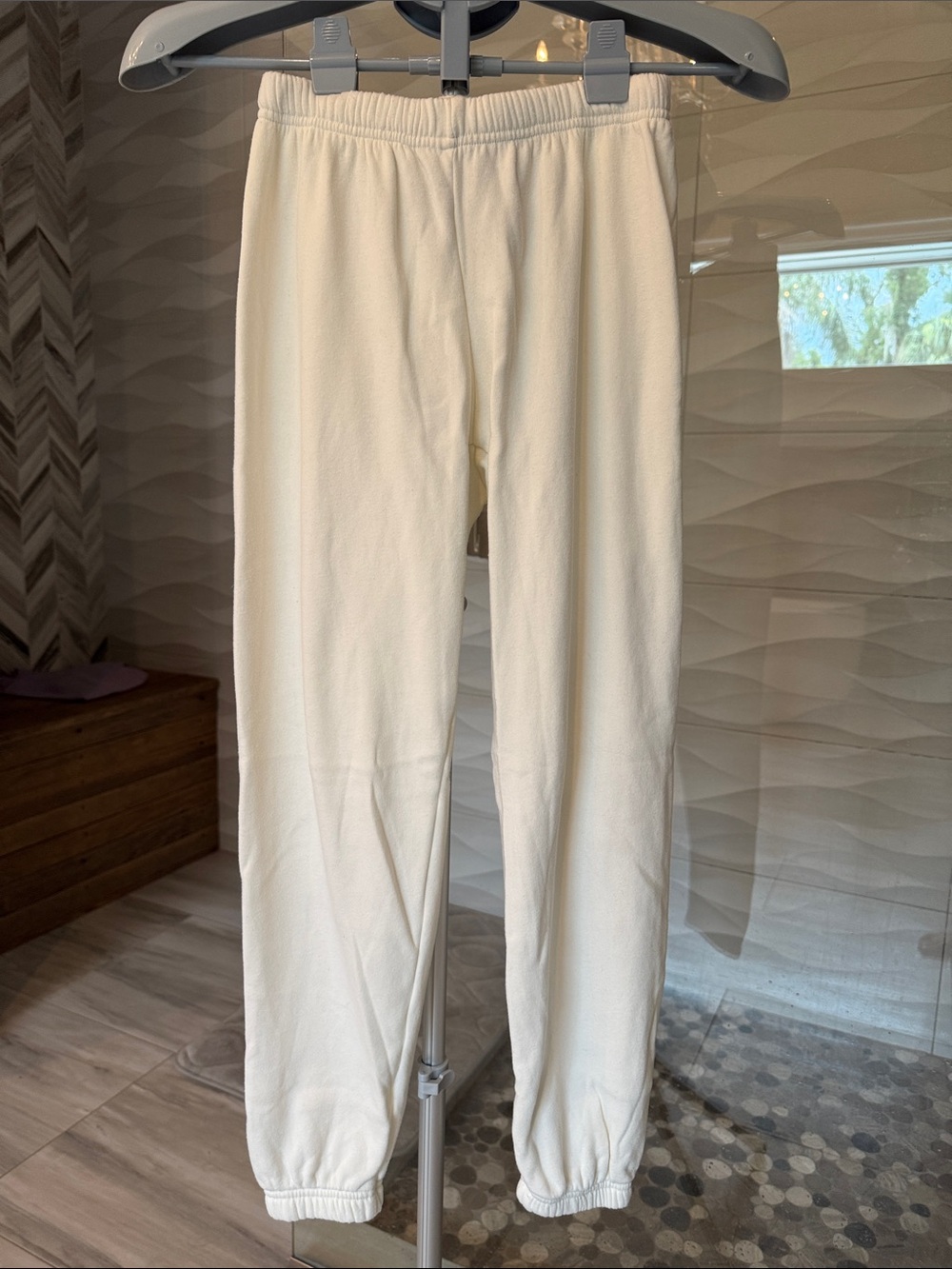 KatieJ NYC Girls Vintage White (Cream) Dylan Sweatpants Large